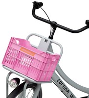 Gerecyclede Fietskrat Urban Proof Junior 15 Liter - Felroze voor 24inch fiets-3