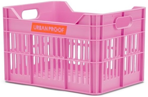 Gerecyclede Fietskrat Urban Proof Junior 15 Liter - Felroze voor 24inch fiets