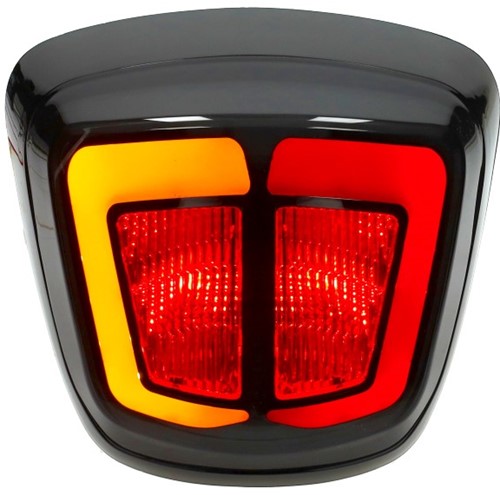 Achterlicht Led Vespa Sprint en Primavera Euro4 / 5 Mat zwart Smoke Met Knipperlichten