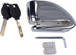 Schijfremslot Power1 + Alarm Met 6mm Pennetje - Universeel Scooter / Bromfiets