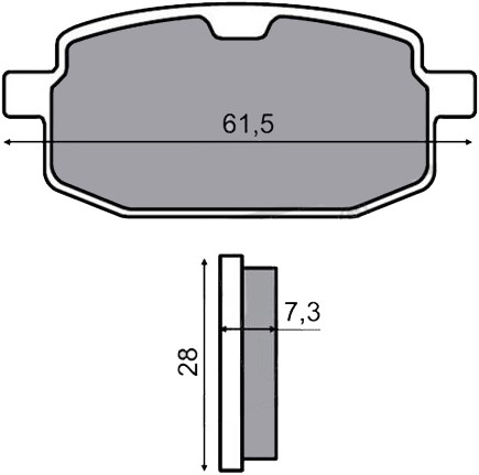 Remblokset DMP voor AGM / Yamaha / PGO / Baotian-2