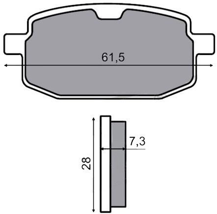 Remblokset Malossi voor AGM / Yamaha / PGO / Baotian 6215044-2