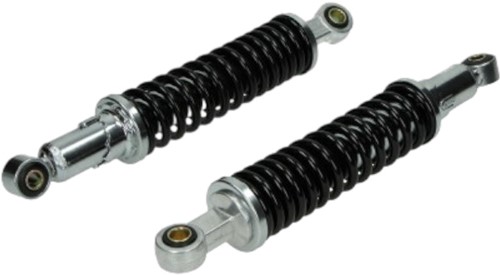 Schokbreker Set voor Honda MB / MT - Lengte 395mm - Zwart / Chroom