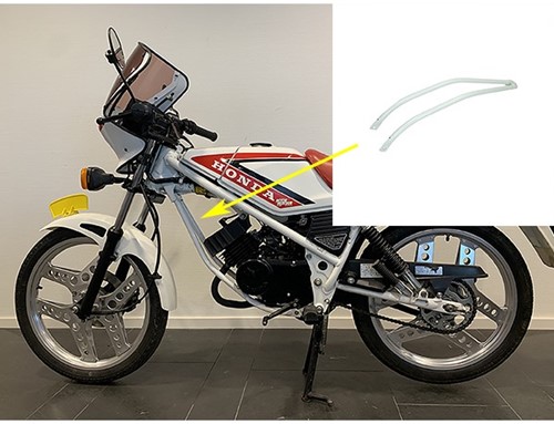 Frame Beugelset voor Honda MB - Wit - Voorlangs Cilinder