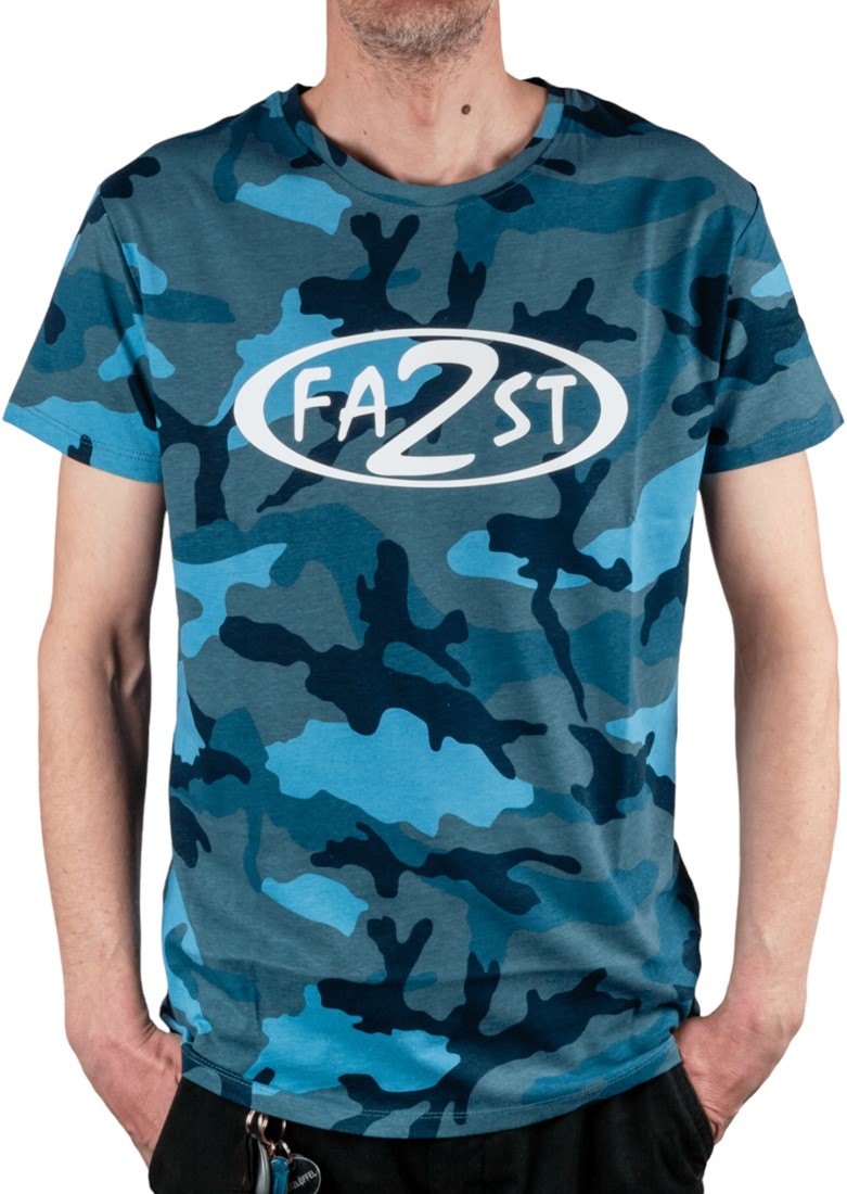 Boodschapper draagbaar schaduw T-shirt 2FAST Camouflage Blauw - M Cityparts