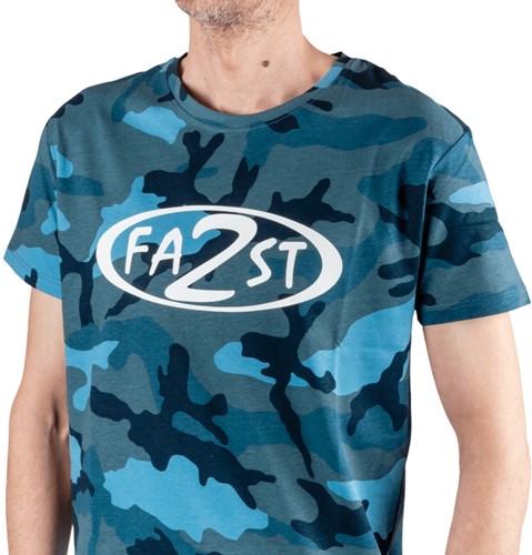 T-shirt 2FAST Camouflage Blauw - M