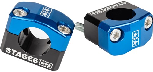 Stuurklemmen / Adapterset Stage6 Blauw CNC - Voor Montage Van 28.6mm Sturen