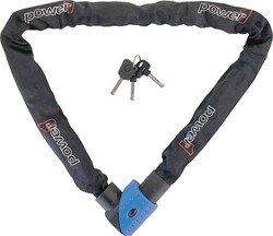 Kettingslot Power1 Lengte 120cm 11mm Schakel 3 Sterren Zwart Vaste Kop