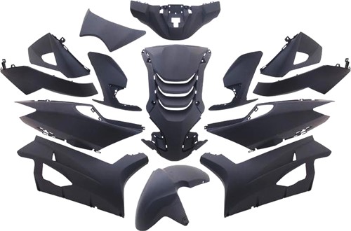 Kappenset Peugeot Speedfight 4 Mat Zwart [14 Delig set]
