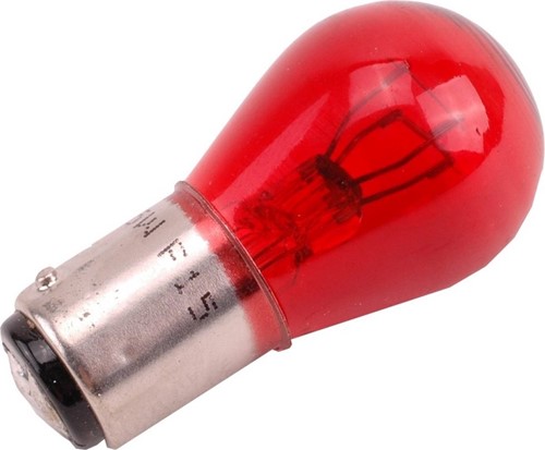 lamp 12 volt 21 / 5watt rood - achterlicht lamp scooter universeel