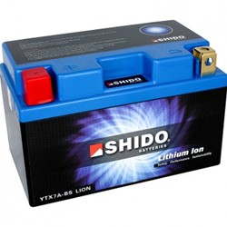 Accu Shido YTX7A-BS 12volt 6Ah 150 x 87 x 93mm lithium ion LiFePo4
