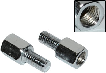 spiegel adaptor m10 naar m8 (2pcs) universeel chroom