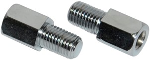spiegel adaptor m8 naar m10 - 2pcs - universeel chroom