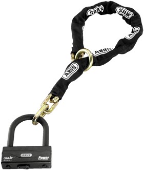 kettingslot abus + hangslot art 4-sterren 120cm abus 58/ 140hb3 black loop