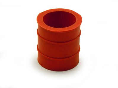 rubber uitlaatdemper kort 30mm rood universeel