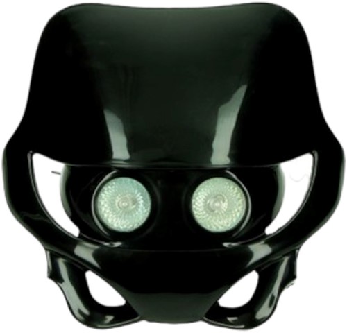 Koplamp Unit Zwart Derbi Senda  / Cpi SM / Cpi SMX / Beta RR Motard/ Aprilia RX50 Enduro / Yamaha Dt 50 R / Rieju RR 50 / Rieju MRT / Gilera SMT 50 / Gilera Zulu / Honda MT / Honda MTX / Malaguti XTM