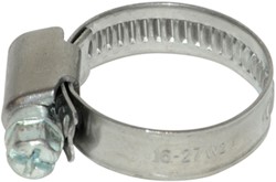 slangenklem maat 16-27mm RVS (per stuk)