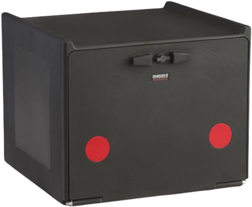 Pizza Bezorgkoffer Zwart 90Ltr Dubbel Geisoleerd 560X520X440MM