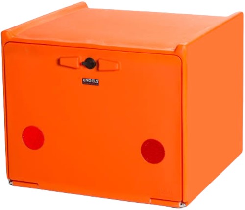 Pizza Bezorgkoffer Oranje 90Ltr Dubbel Geisoleerd 560X520X440MM
