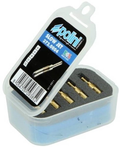 Sproeierset Stationair 42/ 45/ 48/ 50/ 52 Polini (Voor AGM 4T BTC 4T Kymco 4T Vespa 4T Piaggio 4T China 4T) 372.0004