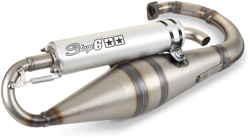 Uitlaat Stage6 Pro Replica MK2 Aluminium voor Apriia Amico / Yamaha Spy / Yamaha Slider / Yamaha Bws / Yamaha Bump 