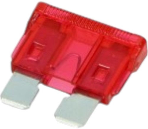Steekzekering 10A 2-polig 19,2 mm per stuk