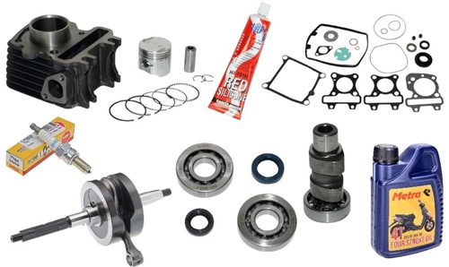 Motorblok Revisiet voor Aprilia 4T / Derbi 4T / Piaggio 4T / Vespa 4T / Malaguti 4T (2v Motoren) - 2 kleine lagers