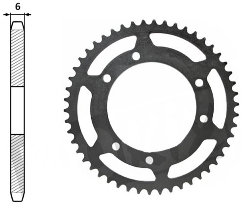 achtertandwiel 65T derbi senda R / rieju SMX / rieju MRX - 65 tands-2