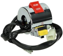 Euro4 Stuurschakelaar Links Fosti Retro / Btc Retro / Agm Retro / Eagle Wing / Bella Retro Chroom (Voor Euro4 modellen)