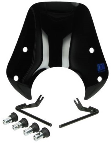Windscherm Zwart Agm Goccia Laag model Inclusief Montage Set