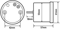 Toerenteller, Temperatuurmeter Koso D55 GP Style max 9000 tpm, 150°C-2