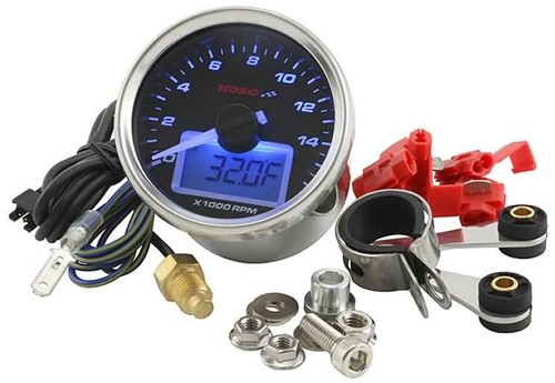 Toerenteller, Temperatuurmeter Koso D55 GP Style max. 16000 tpm 150°C