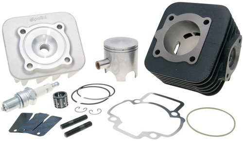 Cilinder 70cc Polini Racing Aprilia 2T / Derbi 2T / Piaggio 2T / Gilera 2T / Vespa 2T / Italjet 2T Luchtgekoeld Cilinderkop Gietijzer 140.0181/R