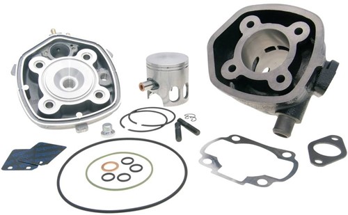 Cilinder Polini 70cc Minarelli Horizontaal / Area51 / Rally L.C / Sonic L.C / SR L.C / SR2000 / SR L.C Minarelliblok / Ycon L.C / ARK L.C / F12 L.C / F12R L.C / F15 L.C / Yamaha Aerox L.C 166.0083