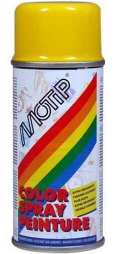 spuitbus motip hoogglans koolzaad geel RAL 1021