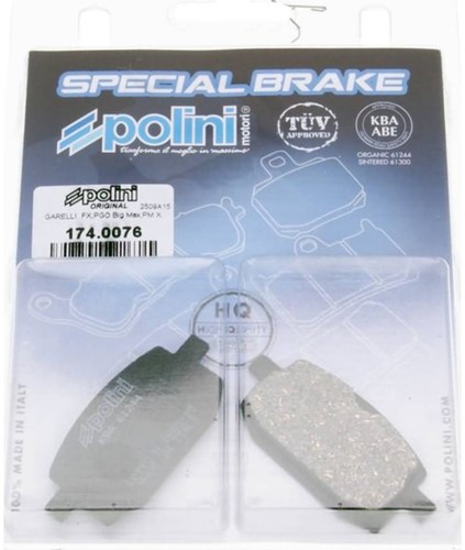Remblokset Polini voor AGM / Yamaha / PGO / Baotian 174.0076