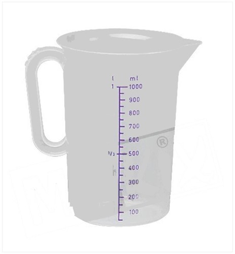 Maatbeker, Maatkan Doorzichtig 1 Liter