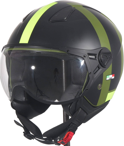 Helm Vito Jet Moda Mat Groen Zwart Maat L- 59-60cm 
