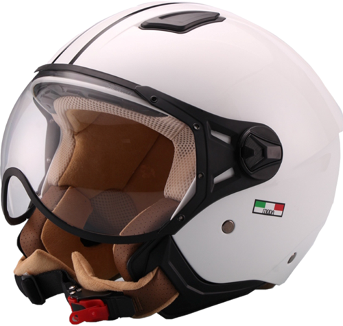 Helm Vito Jet Moda Glans Wit Maat XXL - 63-64cm