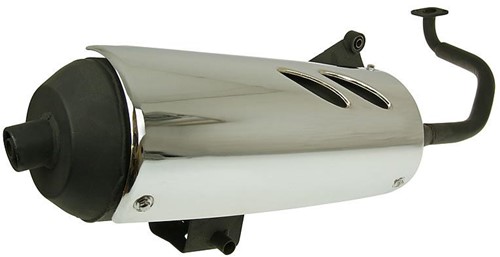 Uitlaat voor China 4T GY 125 4T / Baotian GY 125 / Agm GY 125 / BTC GY 125 / IVA GY 125 / Znen GY 125 T/m 150cc - voor Dubbele Schokbreker