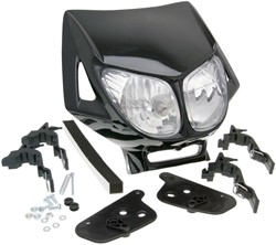 Koplamp + Spoiler voor Derbi Senda / Enduro - Zwart