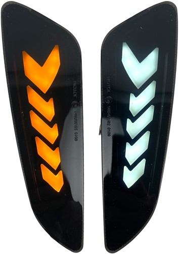 Knipperlicht Set Apha E-tron voor Vespa Sprint / Primavera - Smoke - Weglopend - Voorkant