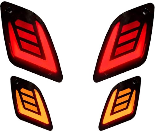 Knipperlichtset Alpha Tube Vespa Gts 250 / Vespa Gts 300 Tube Weglopend Achterzijde + Dagrijverlichting
