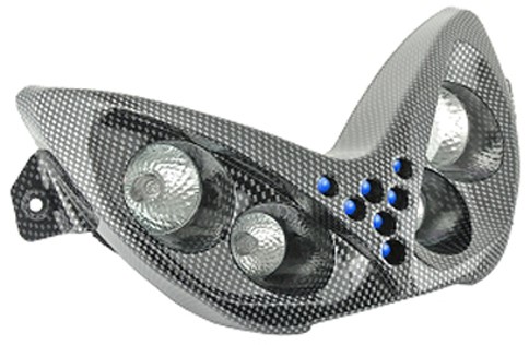 Koplamp Unit Carbon Yamaha Aerox 50 / Mbk Nitro 50 V.a 1997 T/m 2012