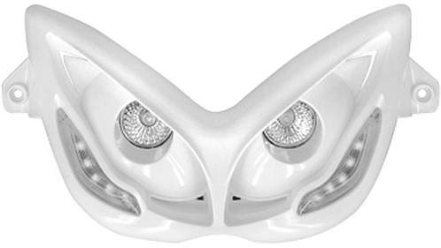 Koplamp Unit Led Wit (Witte Led) Audi Look Yamaha Aerox 50 / Mbk Nitro 50 V.a 1997 T/m 2012
