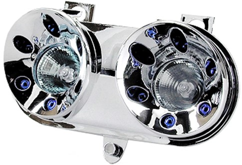 Koplamp Unit Chroom Dubbel Yamaha Bws Next Generation / MBK Booster Next Generation