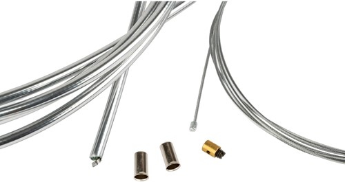 Gaskabel Set Chroom 1.2mm x 2 Meter Universeel Bromfiets / Schakelbrommer