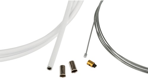 Gaskabel Set Wit 1.2mm x 2 Meter Universeel Bromfiets / Schakelbrommer