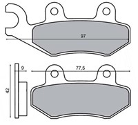 Remblokset Polini voor Kymco / Peugeot / PGO / Suzuki / Yamaha 174.0070-2