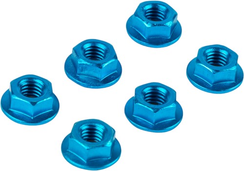 Flens Moer Set M6 - 6 Delig - Blauw